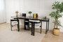 Nordure Twin Study Desk - Antracita, Negro
